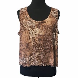 Sole Animal Print Crop Top Size M